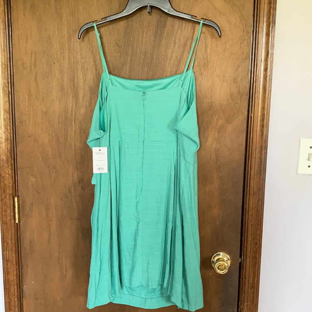 Nine West side tie green mini dress size XXL - Picture 5 of 17